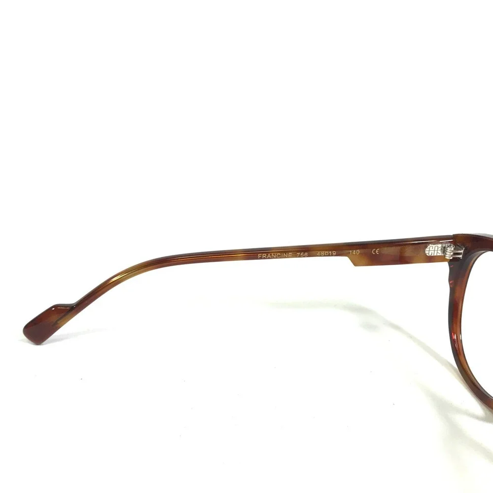 Caroline Abram Eyeglasses Frames FRANCINE 756 Brown Tortoise Cat Eye 48-19-140